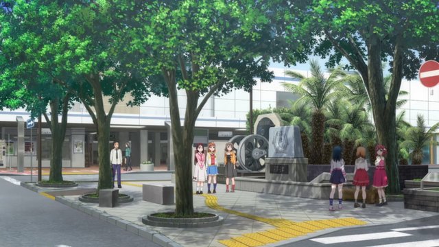 Departure at the station square